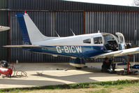 G-BICW @ EGTN - Piper PA-28-161 at Enstone North - by Terry Fletcher