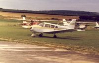 G-BBBN @ EGHN - PA-28 Cherokee 180 G-BBBN visiting Sandown July 1980 - by GeoffW