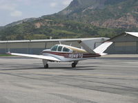 N9487Q @ SZP - 1972 Beech V35B BONANZA, Continental IO-520-B 285 Hp, taxi to Rwy 22 - by Doug Robertson