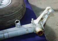 MK356 @ EGUD - LEFT U/C LEG SHOWING PIVOT POINT AND LUG FOR THE UP LOCK.RAF ABINGDON EARLY 90'S - by BIKE PILOT