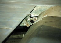 MK356 @ EGUD - LEFT WING INNER AEILERON HINGE POINT.aeileron - by BIKE PILOT