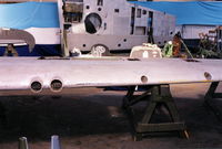 MK356 @ EGUD - LEFT WING SHOWING MACHINE GUN PORTS ABOVE WING LEADING EDGE.RAF ABINGDON EARLY 90'S - by BIKE PILOT