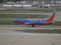 N492WN @ KSTL - TAKEOFF ROLL AT ST. LOUIS - by Gary Schenaman