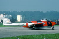 J-1115 @ LSME - Some Vampires were used as practise targets for air gunnery. These received this bright colours. - by Joop de Groot