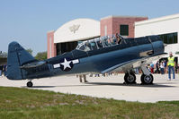 N43NA @ 42VA - 1943 North American SNJ-4 N43NA on the ramp after engine start-up. - by Dean Heald