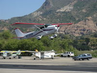 N734VP @ SZP - 1977 Cessna 172N, Lycoming O-320-H2AD 160 Hp, takeoff climb Rwy 22 - by Doug Robertson