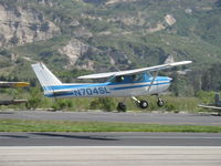 N704SL @ SZP - 1976 Cessna 150M, Continental O-200 100 Hp, takeoff climb Rwy 22 - by Doug Robertson