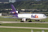 N368FE @ KSAT - decelerating its speed after touchdown - by FBE