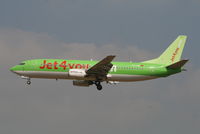 OO-JAM @ EBBR - flight JAF1854 is descending to rwy 25L