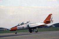 E25-08 @ MHZ - CASA Aviojet of 793 Esq returning to the flight line at the 1980 RAF Mildenhall Air Fete. - by Peter Nicholson
