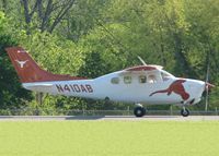 N410AB @ DTN - Starting to roll for take off on 14 at the Shreveport Downtown airport. - by paulp