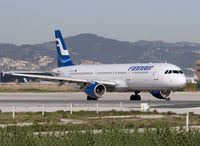 OH-LZE @ LEBL - Entering RWY 25L for take off. - by Jorge Molina