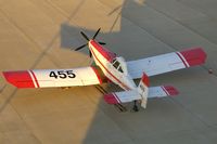 N455TG @ CID - Looking down from the control tower
