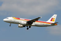 EC-IZR @ EGLL - Iberia A320 on approach to London Heathrow - by Terry Fletcher