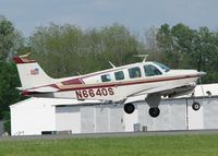 N6640S @ DTN - About to touch down on runway 14 at the Shreveport Downtown airport. - by paulp