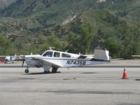 N7435B @ SZP - 1974 Beech V35B BONANZA, Continental IO-520-B 285 Hp, taxi - by Doug Robertson
