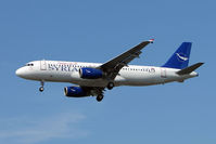 YK-AKF @ EGLL - Syrianair A320 on approach to LHR