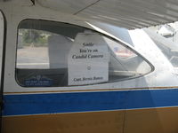 N8846U @ SZP - 1965 Cessna 172F, Continental O-300 145 Hp, Smile, You're on Candid Camera. This aircraft's home field has installed Transportation Safety Administration surveillance cameras. - by Doug Robertson