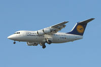 D-AVRD @ EGLL - Lufthansa RJ85 on approach to London Heathrow - by Terry Fletcher