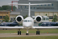 N550GD @ EGLF - Farnborough Airshow 2008. - by Andrew Simpson