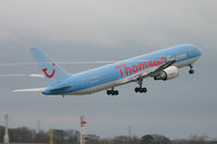 G-OBYG @ EGCC - Departing Manchester.