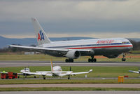 N386AA @ EGCC - Departing Manchester.