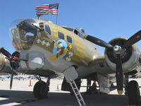 N93012 @ CMA - 1944 Boeing B-17G FLYING FORTRESS 'NINE O NINE', four Turbocharged Wright Cyclone R-1820-97 1,200 Hp each, nose art & war record - by Doug Robertson