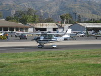 N6261S @ SZP - 1967 Cessna 150G, Continental O-200 100 Hp, landing roll Rwy 22 - by Doug Robertson