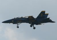 161723 @ BAD - #7 two seater landing after a full team warm up demo the day before the Defenders of Liberty Air Show at Barksdale Air Force Base. The #7 was flying in the #4 spot. #4 must have been down for repairs. - by paulp