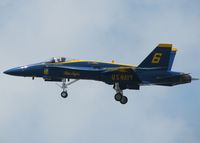 163093 @ BAD - Landing at Barksdale Air Force Base the day before thr Defenders of Liberty Air Show 2009. Not sure why but he was flying around all by himself without the other five Angels? - by paulp