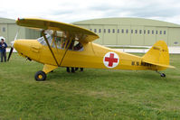 N203SA @ EGBP - 1943 Piper J5C at Kemble on Great Vintage Flying Weekend - by Terry Fletcher