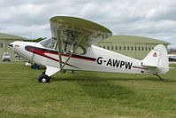 G-AWPW @ EGBP - 1947 Piper PA-12 at Kemble on Great Vintage Flying Weekend - by Terry Fletcher