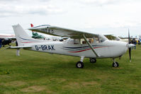 G-BRAK @ EGBP - Visiting Cessna 172N at Kemble on Great Vintage Flying Weekend - by Terry Fletcher