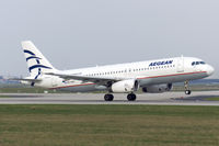 SX-DVH @ EDDF - Aegean A320 lifts off from RW18W - by FBE