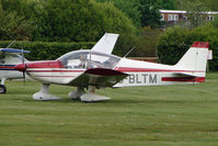 G-BLTM @ EGCB - 1976 Robin HR200/100 at City Airport Manchester (Barton)