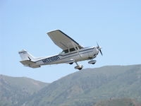 N5266R @ SZP - 1974 Cessna 172M SKYHAWK II, Lycoming O-320-E2D 150 Hp, takeoff climb Rwy 22 - by Doug Robertson