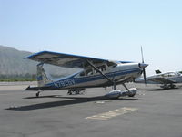N7925V @ SZP - 1966 Cessna 180H, Continental O-470 230 Hp, long-range extra fuel-24 gallons in outer wing tanks - by Doug Robertson