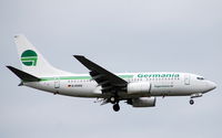 D-AGEQ @ EDDT - Tourist carrier GERMANIA less than a minute before touch down at TXL - by Holger Zengler