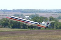 N685AE @ CID - Departing runway 9 for O'Hare International. - by Glenn E. Chatfield