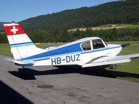 HB-DUZ @ LSTO - In front of his hangar in Môtiers - by Didier Gerber