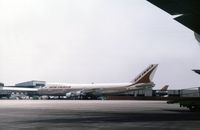 VT-EBO @ LHR - Air India 747-237B at its parking stand at Heathrow in May 1974. - by Peter Nicholson