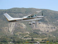 N3376E @ SZP - 1982 Cessna 182R SKYLANE, Continental O-470-U 230 Hp, takeoff climb Rwy 22 - by Doug Robertson