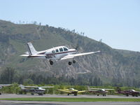 N8167K @ SZP - 1993 Beech B36TC Turbocharged Bonanza, Continental TSIO-520-UB 300 Hp continuous, takeoff climb Rwy 22 - by Doug Robertson