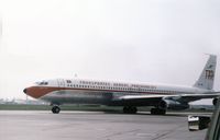 CS-TBA @ LHR - Boeing 707-382B of TAP Portugal taxying to the terminal at Heathrow in the Spring of 1974. - by Peter Nicholson