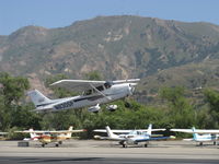 N830SP @ SZP - 2001 Cessna 172S SKYHAWK SP, Lycoming IO-360-L2A 180 Hp, takeoff climb Rwy 22 - by Doug Robertson