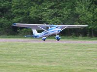 N4734X @ OH36 - Nice full stall landing with a wide-eyed Young Eagle passenger at Zanesville Riverside. - by Bob Simmermon
