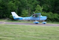 N4734X @ OH36 - Landing on 3 at Zanesville Riverside with a wide-eyed Young Eagle passenger. - by Bob Simmermon