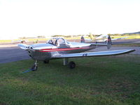 N93332 @ C35 - Ercoupe - Silver with Red/white stripe
