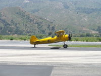 N69765 @ SZP - 1941 Boeing Stearman A75N1 (PT-17 KAYDET) as Navy  N2S-1, Continental W-670 220 Hp, landing roll Rwy 22 - by Doug Robertson