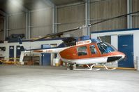 G-AVII @ ABZ - JetRanger of Bristow Helicopters Ltd at Aberdeen in the Summer of 1974. - by Peter Nicholson